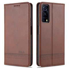 AZNS Magnetic Calf Texture Horizontal Flip Leather Case with Card Slots & Holder & Wallet, For vivo Y72 5G, For vivo iQOO Z3