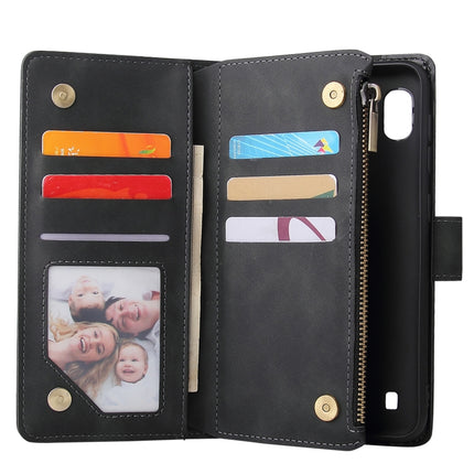 Multifunctional Retro Frosted Horizontal Flip Leather Case with Card Slot & Holder & Zipper Wallet & Photo Frame & Lanyard, For Samsung Galaxy A10, For Samsung Galaxy A20e, For Samsung Galaxy A40, For Samsung Galaxy A50, For Samsung Galaxy A70         ...