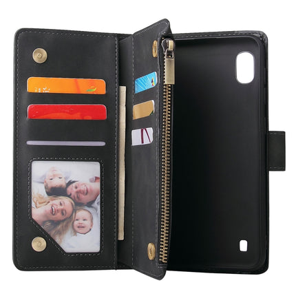 Multifunctional Retro Frosted Horizontal Flip Leather Case with Card Slot & Holder & Zipper Wallet & Photo Frame & Lanyard, For Samsung Galaxy A10, For Samsung Galaxy A20e, For Samsung Galaxy A40, For Samsung Galaxy A50, For Samsung Galaxy A70         ...