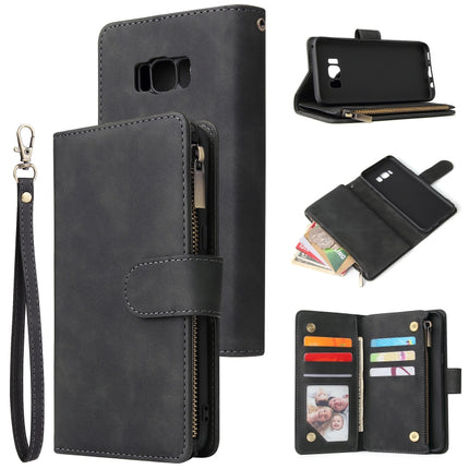 Multifunctional Retro Frosted Horizontal Flip Leather Case with Card Slot & Holder & Zipper Wallet & Photo Frame & Lanyard, For Samsung Galaxy A10, For Samsung Galaxy A20e, For Samsung Galaxy A40, For Samsung Galaxy A50, For Samsung Galaxy A70         ...