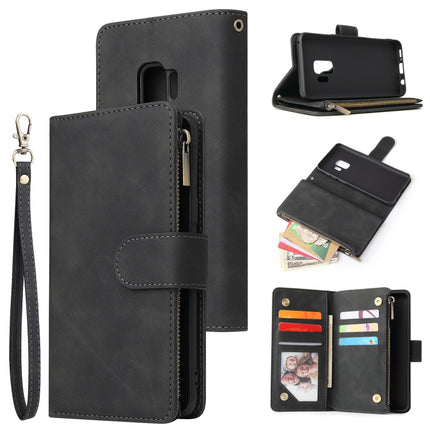 Multifunctional Retro Frosted Horizontal Flip Leather Case with Card Slot & Holder & Zipper Wallet & Photo Frame & Lanyard, For Samsung Galaxy A10, For Samsung Galaxy A20e, For Samsung Galaxy A40, For Samsung Galaxy A50, For Samsung Galaxy A70         ...