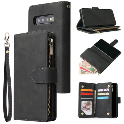Multifunctional Retro Frosted Horizontal Flip Leather Case with Card Slot & Holder & Zipper Wallet & Photo Frame & Lanyard, For Samsung Galaxy A10, For Samsung Galaxy A20e, For Samsung Galaxy A40, For Samsung Galaxy A50, For Samsung Galaxy A70         ...