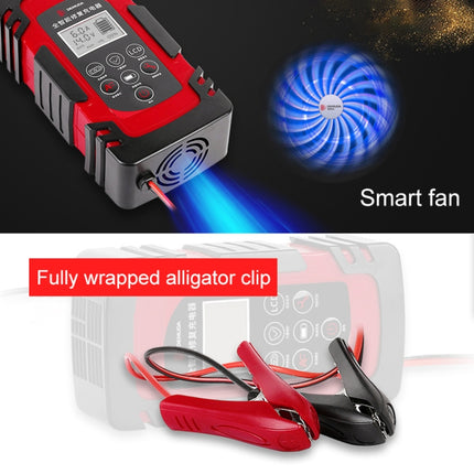 DEMUDA DC-80 Car Battery Charger 12V/24V Intelligent Pulse Repair Type Lead-acid Battery