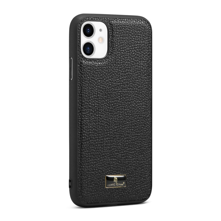 Fierre Shann Leather Texture Phone Back Cover Case, For iPhone SE 2022 / SE 2020 / 8 / 7, For iPhone 8 Plus / 7 Plus, For iPhone XS / X, For iPhone XR, For iPhone XS Max, For iPhone 11