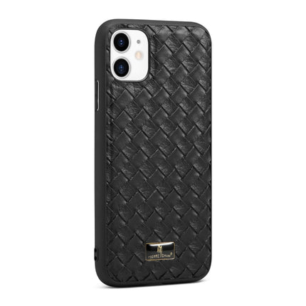 Fierre Shann Leather Texture Phone Back Cover Case, For iPhone SE 2022 / SE 2020 / 8 / 7, For iPhone 8 Plus / 7 Plus, For iPhone XS / X, For iPhone XR, For iPhone XS Max, For iPhone 11