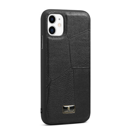 Fierre Shann Leather Texture Phone Back Cover Case, For iPhone SE 2022 / SE 2020 / 8 / 7, For iPhone 8 Plus / 7 Plus, For iPhone XS / X, For iPhone XR, For iPhone XS Max, For iPhone 11