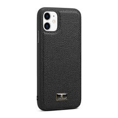 Fierre Shann Leather Texture Phone Back Cover Case, For iPhone SE 2022 / SE 2020 / 8 / 7, For iPhone 8 Plus / 7 Plus, For iPhone XS / X, For iPhone XR, For iPhone XS Max, For iPhone 11, For iPhone 11 Pro, For iPhone 11 Pro Max