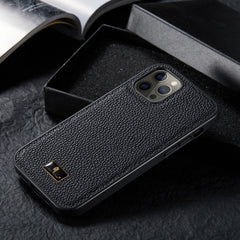 Fierre Shann Leather Texture Phone Back Cover Case, For iPhone 12 mini, For iPhone 12 / 12 Pro, For iPhone 12 Pro Max