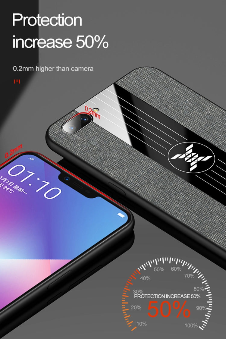 XINLI Stitching Cloth Textue Shockproof TPU Protective Case, For OPPO A3, For OPPO A5, For OPPO A7, For OPPO A7X / F9