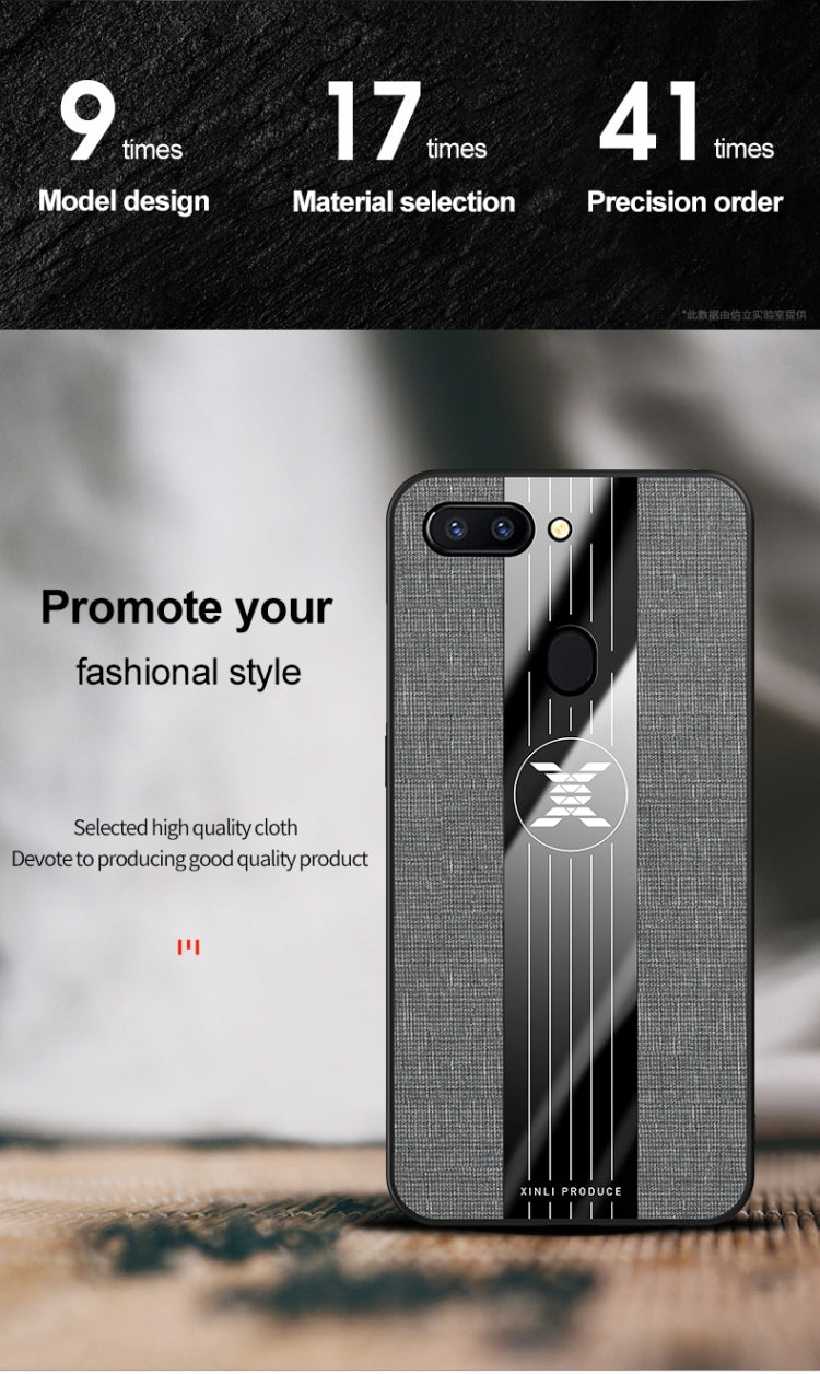 XINLI Stitching Cloth Textue Shockproof TPU Protective Case, For OPPO R15 Standard Edition, For OPPO R15 Dream Mirror Edition, For OPPO Realme Q, For OPPO Realme X / K3