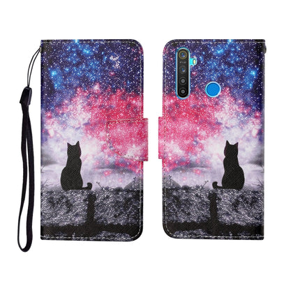 Painted Pattern Horizontal Flip Leathe Case, For OPPO Realme 5