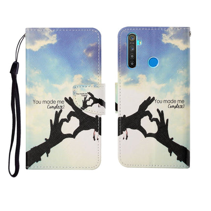 Painted Pattern Horizontal Flip Leathe Case, For OPPO Realme 5