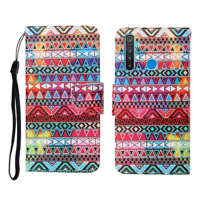 Painted Pattern Horizontal Flip Leathe Case, For OPPO Realme 5