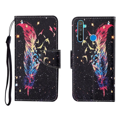 Painted Pattern Horizontal Flip Leathe Case, For OPPO Realme 5