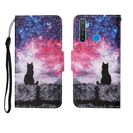 Painted Pattern Horizontal Flip Leathe Case, For OPPO Realme 5 Pro