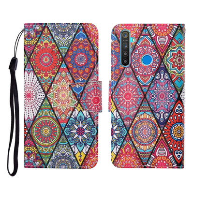 Painted Pattern Horizontal Flip Leathe Case, For OPPO Realme 5 Pro