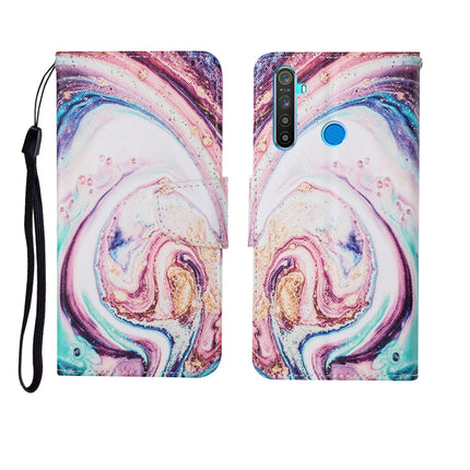 Painted Pattern Horizontal Flip Leathe Case, For OPPO Realme 5 Pro