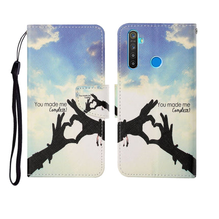 Painted Pattern Horizontal Flip Leathe Case, For OPPO Realme 5 Pro