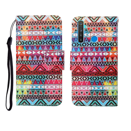 Painted Pattern Horizontal Flip Leathe Case, For OPPO Realme 5 Pro