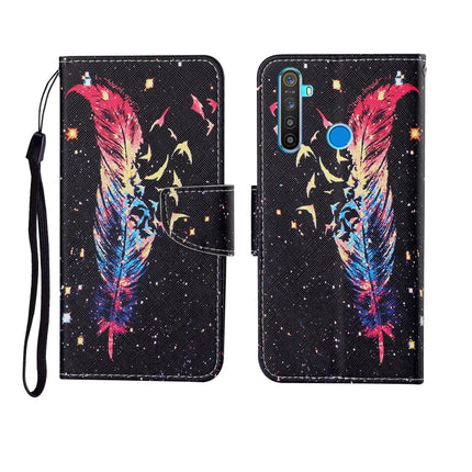 Painted Pattern Horizontal Flip Leathe Case, For OPPO Realme 5 Pro