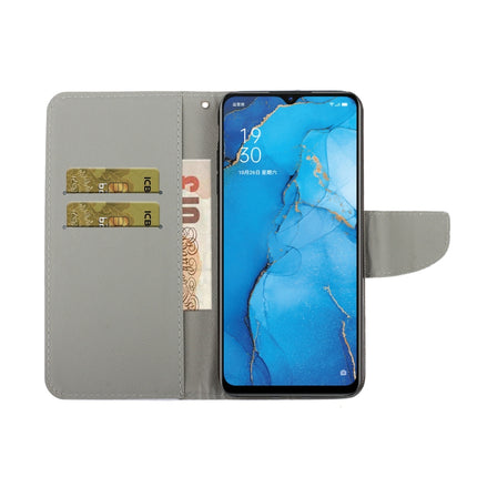 Painted Pattern Horizontal Flip Leathe Case, For OPPO Reno3