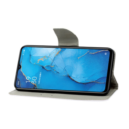 Painted Pattern Horizontal Flip Leathe Case, For OPPO Reno3