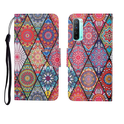 Painted Pattern Horizontal Flip Leathe Case, For OPPO Reno3