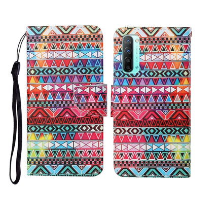 Painted Pattern Horizontal Flip Leathe Case, For OPPO Reno3