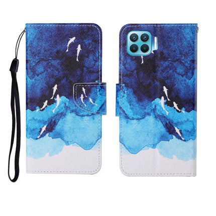 Painted Pattern Horizontal Flip Leathe Case, For OPPO Reno4 Lite