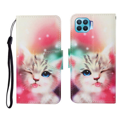 Painted Pattern Horizontal Flip Leathe Case, For OPPO F17 Pro