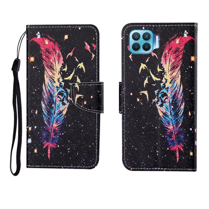 Painted Pattern Horizontal Flip Leathe Case, For OPPO F17 Pro