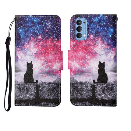 Painted Pattern Horizontal Flip Leathe Case, For OPPO Reno4 Pro