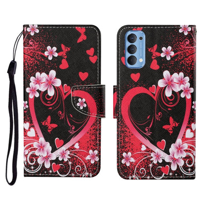 Painted Pattern Horizontal Flip Leathe Case, For OPPO Reno4 Pro