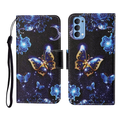 Painted Pattern Horizontal Flip Leathe Case, For OPPO Reno4 Pro
