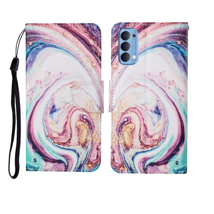 Painted Pattern Horizontal Flip Leathe Case, For OPPO Reno4 Pro