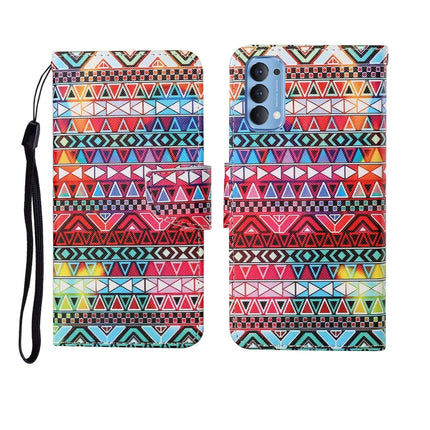 Painted Pattern Horizontal Flip Leathe Case, For OPPO Reno4 Pro