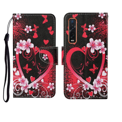 Painted Pattern Horizontal Flip Leathe Case, For OPPO Find X2 Pro