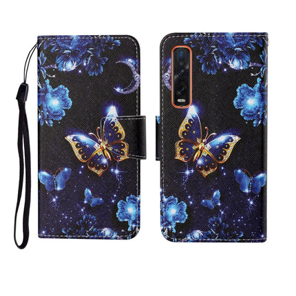 Painted Pattern Horizontal Flip Leathe Case, For OPPO Find X2 Pro