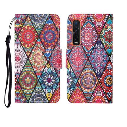 Painted Pattern Horizontal Flip Leathe Case, For OPPO Find X2 Pro