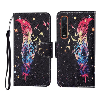 Painted Pattern Horizontal Flip Leathe Case, For OPPO Find X2 Pro