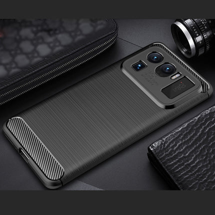 Brushed Texture Carbon Fiber TPU Case, For Xiaomi Mi 11 Ultra, For Xiaomi Redmi K40 Pro+