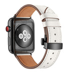 Black Buckle For Apple Watch Series 8&7 41mm / SE 2&6&SE&5&4 40mm / 3&2&1 38mm / White