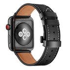 Black Buckle For Apple Watch Series 8&7 41mm / SE 2&6&SE&5&4 40mm / 3&2&1 38mm / Black