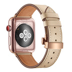 Rose Gold Buckle For Apple Watch Series 8&7 41mm / SE 2&6&SE&5&4 40mm / 3&2&1 38mm / Apricot
