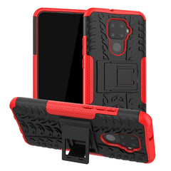 Tire Texture TPU + PC Shockproof Case with Holder, For Galaxy Note 10 Plus, For Huawei Nova 5i Pro, For Huawei Honor 20 Pro