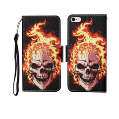 Painted Pattern Horizontal Flip Leathe Case, For iPhone 6