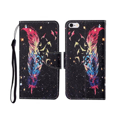 Painted Pattern Horizontal Flip Leathe Case, For iPhone 6