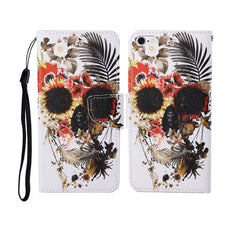 Painted Pattern Horizontal Flip Leathe Case, For iPhone 6