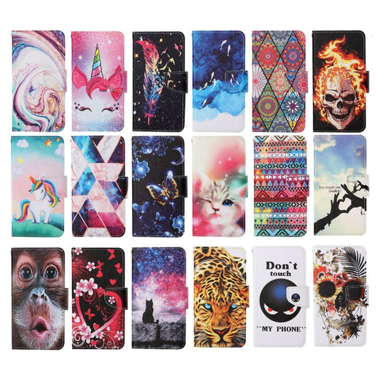 Painted Pattern Horizontal Flip Leathe Case, For iPhone 6 Plus