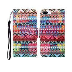 Painted Pattern Horizontal Flip Leathe Case, For iPhone 7 Plus